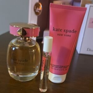 Kate Spade Pink Perfume and Lotion Trio